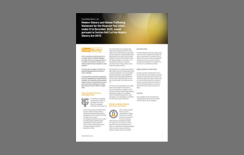 Modern Slavery & Trafficking Statement